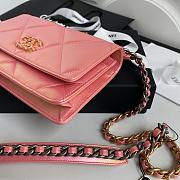 CHANEL 19 WALLET ON CHAIN 2021 PINK AP0957 SIZE 19 CM - 4