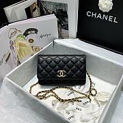 CHANEL WALLET ON CHAIN WITH COLORED CRYSTAL BLACK AP1943 SIZE 19 CM - 1