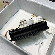 CHANEL WALLET ON CHAIN WITH COLORED CRYSTAL BLACK AP1943 SIZE 19 CM - 6