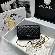 CHANEL WALLET ON CHAIN WITH COLORED CRYSTAL BLACK AP1943 SIZE 19 CM - 3