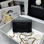 CHANEL WALLET ON CHAIN WITH COLORED CRYSTAL BLACK AP1943 SIZE 19 CM - 4