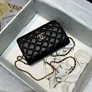 CHANEL WALLET ON CHAIN WITH COLORED CRYSTAL BLACK AP1943 SIZE 19 CM - 2