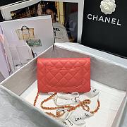 CHANEL WALLET ON CHAIN WITH COLORED CRYSTAL PINK AP1943 SIZE 19 CM - 6