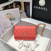 CHANEL WALLET ON CHAIN WITH COLORED CRYSTAL PINK AP1943 SIZE 19 CM - 2