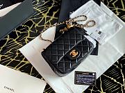 CHANEL Quilted CC Pearl Crush Mini Classic Lambskin CrossBody Bag - 6