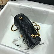 CHANEL MINI FLAP BAG WITH TOP HANDLE BLACK AS2431 SIZE 20 CM - 6