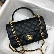 CHANEL MINI FLAP BAG WITH TOP HANDLE BLACK AS2431 SIZE 20 CM - 2