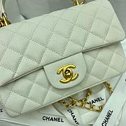 CHANEL MINI FLAP BAG WITH TOP HANDLE WHITE AS2431 SIZE 20 CM - 2