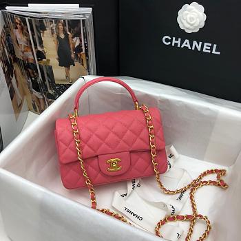 chanel flap bag with top handle sizes