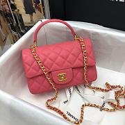  CHANEL MINI FLAP BAG WITH TOP HANDLE PINK AS2431 SIZE 20 CM - 4