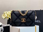 CHANEL 19 CROCHET BAG BLACK AS1160 SIZE 26 CM - 2