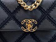 CHANEL 19 CROCHET BAG BLACK AS1160 SIZE 26 CM - 6