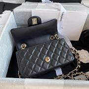 CHANEL COCO CHARMS FLAP BAG BLACK AS2326 SIZE 20 CM - 2