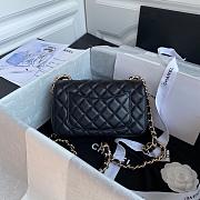 CHANEL COCO CHARMS FLAP BAG BLACK AS2326 SIZE 20 CM - 4