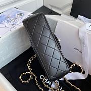 CHANEL COCO CHARMS FLAP BAG BLACK AS2326 SIZE 20 CM - 5