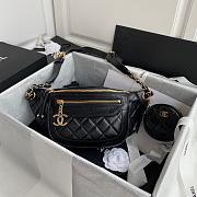 CHANEL WAIST BAG WITH COIN PURSE BLACK AS1077 SIZE 34 CM - 1