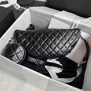 CHANEL WAIST BAG WITH COIN PURSE BLACK AS1077 SIZE 34 CM - 6