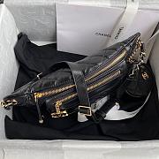 CHANEL WAIST BAG WITH COIN PURSE BLACK AS1077 SIZE 34 CM - 5