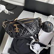 CHANEL WAIST BAG WITH COIN PURSE BLACK AS1077 SIZE 34 CM - 4