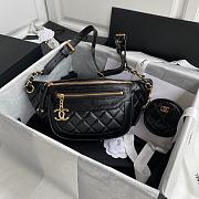CHANEL WAIST BAG WITH COIN PURSE BLACK AS1077 SIZE 34 CM - 3