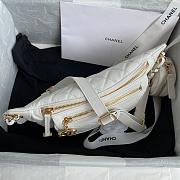 CHANEL WAIST BAG WITH COIN PURSE WHITE AS1077 SIZE 34 CM - 6
