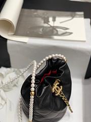 CHANEL SMALL DRAWSTRING BAG BLACK SIZE 19 CM - 2