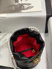 CHANEL SMALL DRAWSTRING BAG BLACK SIZE 19 CM - 3