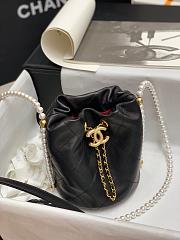 CHANEL SMALL DRAWSTRING BAG BLACK SIZE 19 CM - 5