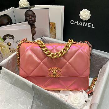 CHANEL 19 LARGE HANDBAG PINK AS1611 SIZE 30 CM