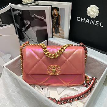 CHANEL 19 HANDBAG PINK AS1160 SIZE 26 CM