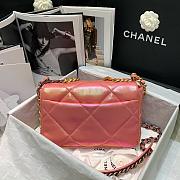 CHANEL 19 HANDBAG PINK AS1160 SIZE 26 CM - 2