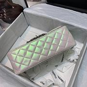CHANEL 2.55 IRIDESCENT WHITE HANDBAG A37586 SIZE 24 CM - 6