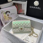 CHANEL SMALL CLASSIC IRIDESCENT HANDBAG - 6