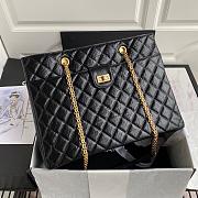 CHANEL SHOPPING BAG BLACK AS6611 SIZE 35 CM - 6