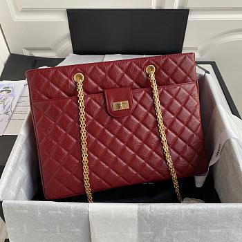 CHANEL SHOPPING BAG GARNET AS6611 SIZE 35 CM
