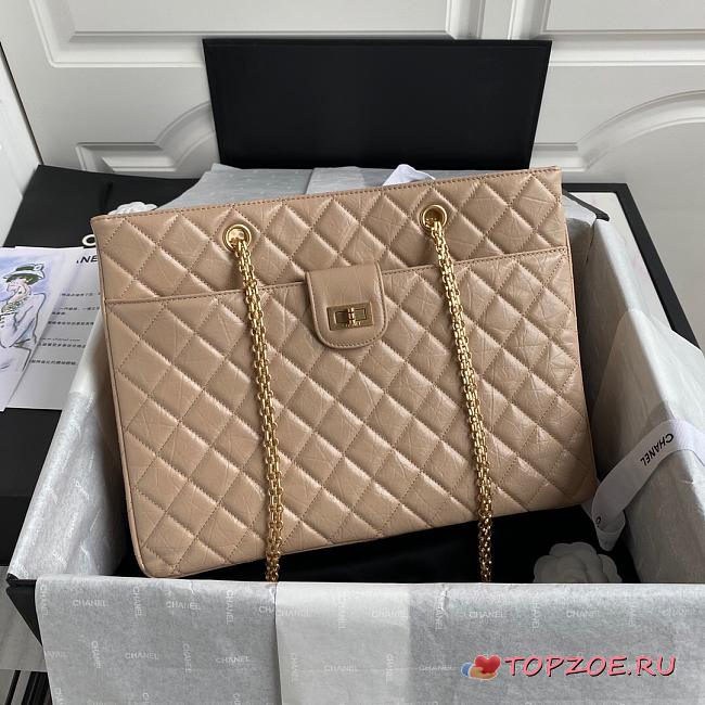 CHANEL SHOPPING BAG BEIGE AS6611 SIZE 35 CM - 1