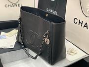 CHANEL ORIGINAL LEATHER SHOPPING BAG BLACK AS8473 SIZE 42 CM - 6