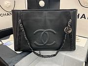 CHANEL ORIGINAL LEATHER SHOPPING BAG BLACK AS8473 SIZE 42 CM - 2