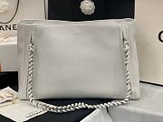 CHANEL ORIGINAL LEATHER SHOPPING BAG WHITE AS8473 SIZE 42 CM - 6
