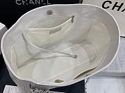 CHANEL ORIGINAL LEATHER SHOPPING BAG WHITE AS8473 SIZE 42 CM - 4