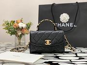CHANEL SMALL FLAP BAG WITH TOP HANDLE BLACK 22.5 CM - 1