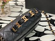 CHANEL SMALL FLAP BAG WITH TOP HANDLE BLACK 22.5 CM - 4