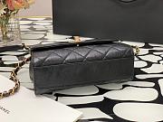 CHANEL SMALL FLAP BAG WITH TOP HANDLE BLACK 22.5 CM - 3