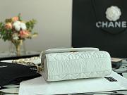 CHANEL SMALL FLAP BAG WITH TOP HANDLE WHITE 22.5CM - 6
