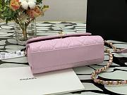 CHANEL SMALL FLAP BAG WITH TOP HANDLE PASTEL PINK 22.5CM - 5