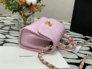 CHANEL SMALL FLAP BAG WITH TOP HANDLE PASTEL PINK 22.5CM - 4