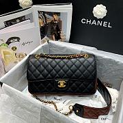 CHANEL BURGUNDY STRAP INTO STRAP BAG AS2229 SIZE 25 CM - 1