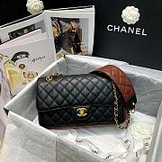 CHANEL BURGUNDY STRAP INTO STRAP BAG AS2229 SIZE 25 CM - 4