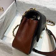 CHANEL SMALL BURGUNDY STRAP INTO STRAP BAG AS2228 SIZE 21.5 CM - 2