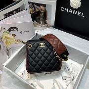 CHANEL BURGUNDY STRAP INTO BUCKET BAG AS2230 SIZE 15.5 CM - 6